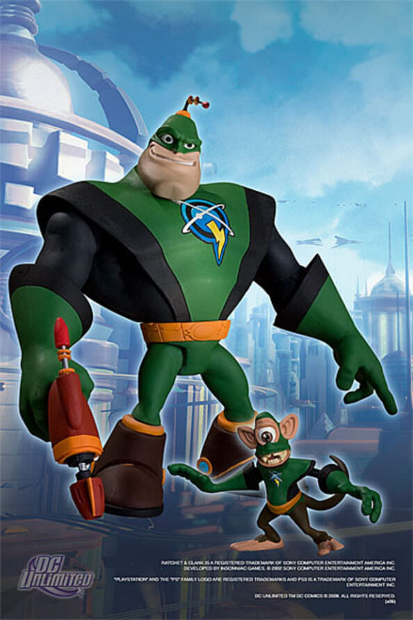 اکشن فیگور های بازی راچت و کلنک : Captain Qwark With Scrunch - تصویر 5