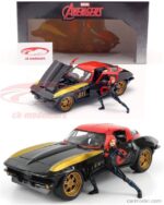 ماکت فلزی شورلت Chevy Corvette به همراه فیگور فلزی بلک ویدو - Image 4