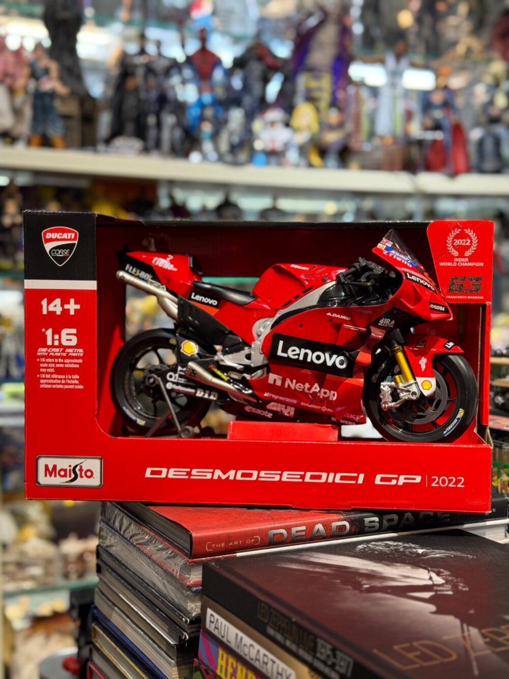 ماکت دایکست موتور دوکاتی 1:6 Lenovo Team 2022 Bagnaia