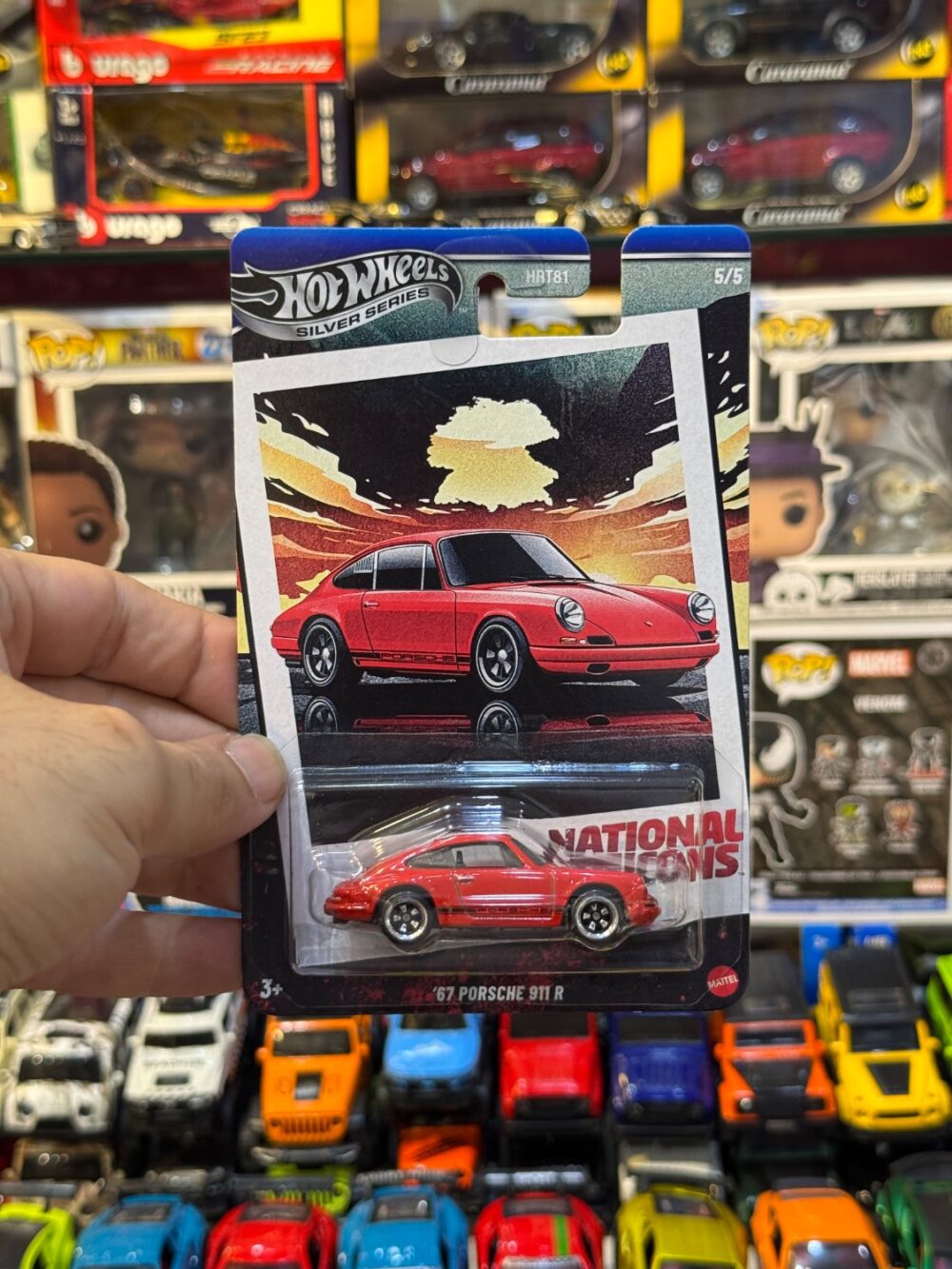 ماکت ماشین هات ویلز سیلور مدل 67Porsche 911 R