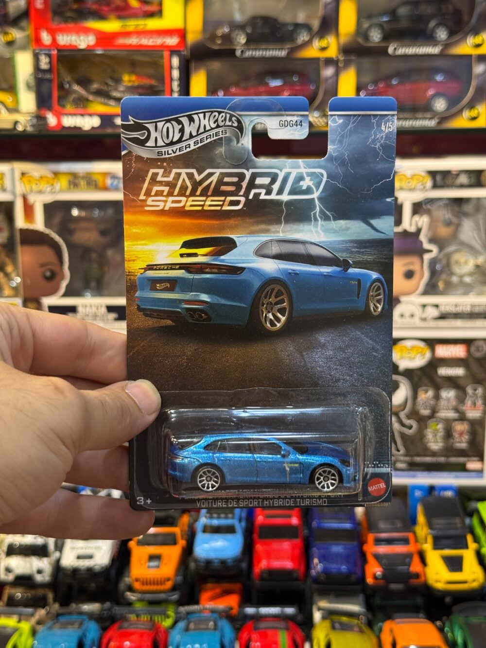 ماکت ماشین هات ویلز سیلور مدل Porsche Panamera Turbo S E-Hybrid Sport Voiture Sport Hybrid Turismo