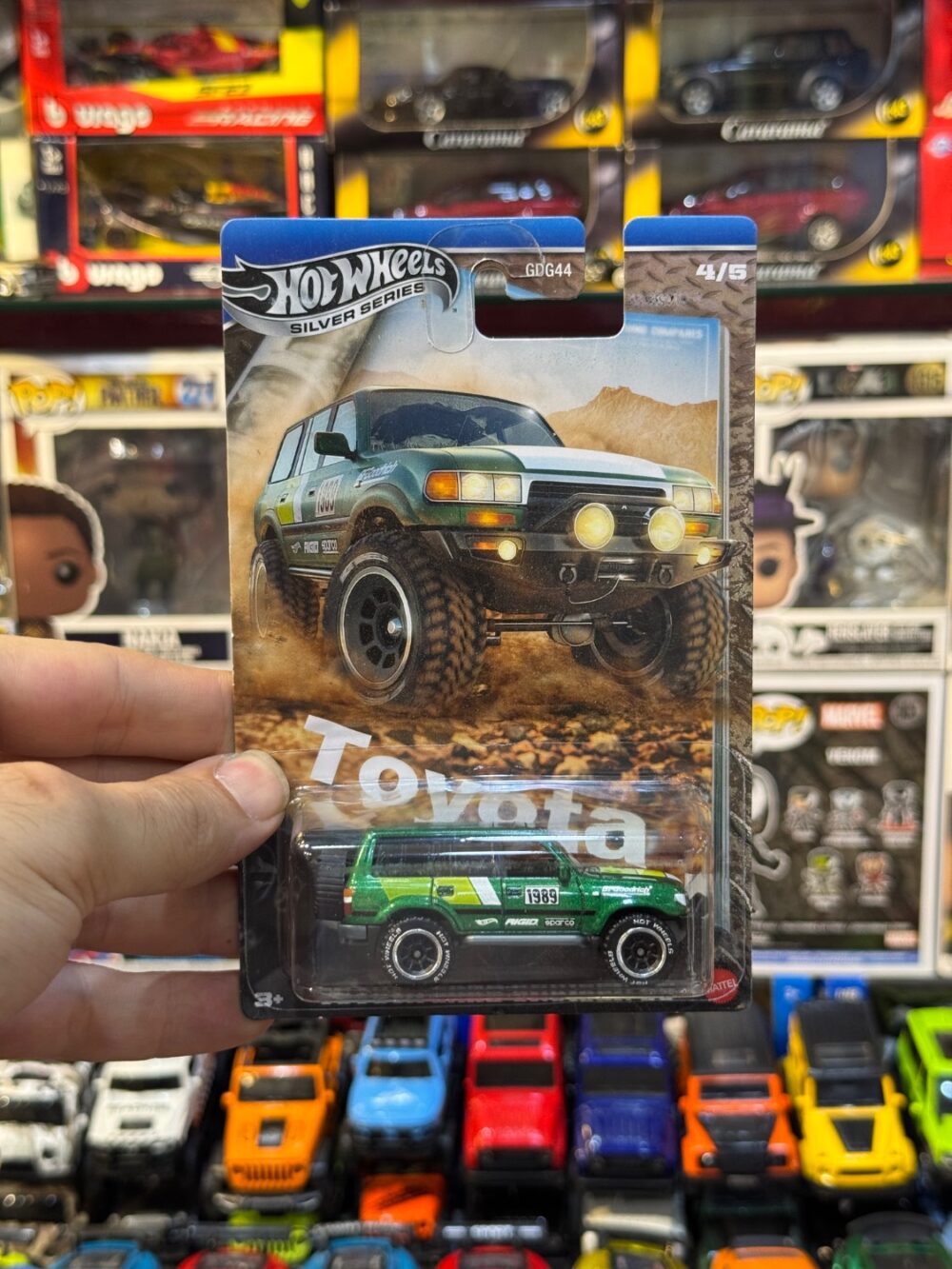 ماکت ماشین هات ویلز سیلور مدل Series Toyota Land Cruiser 80
