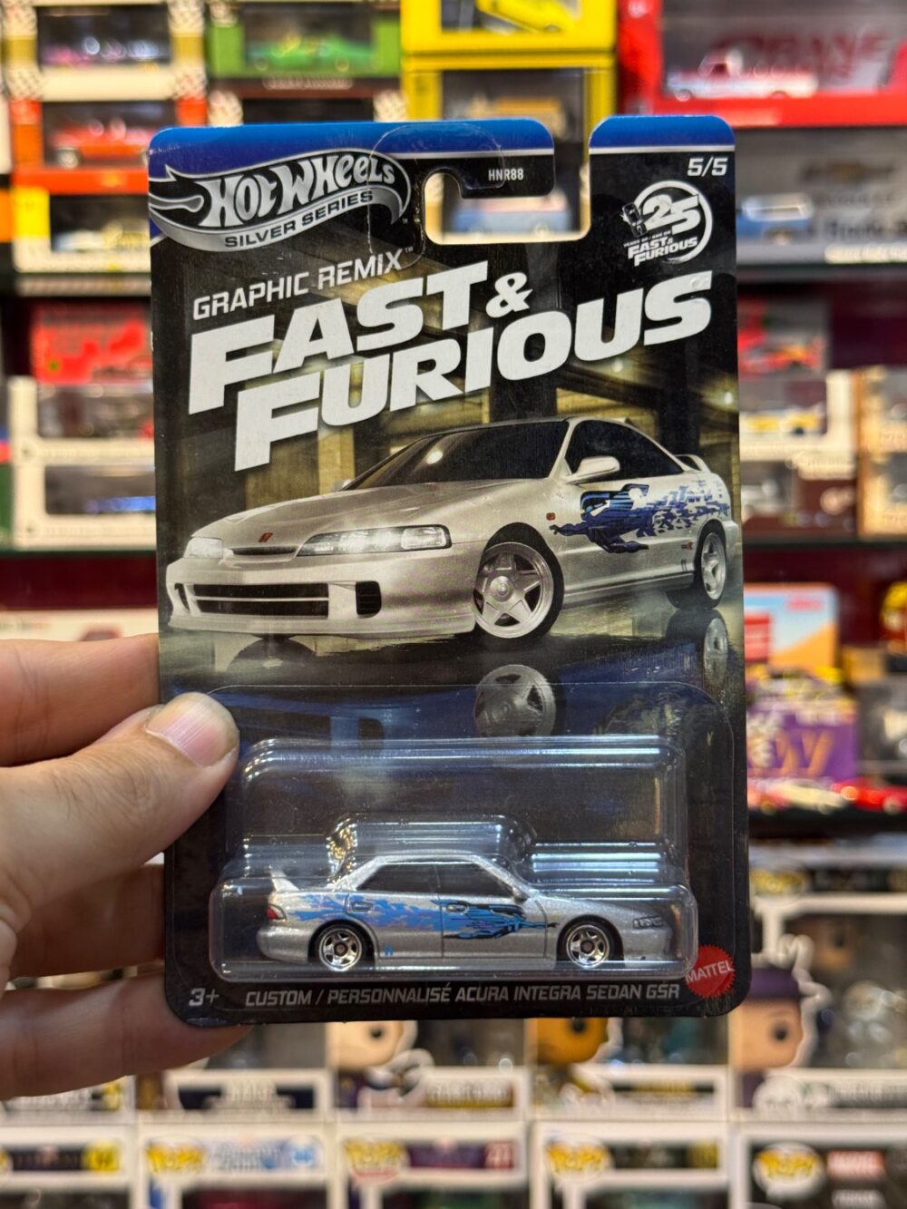 ماکت ماشین هات ویلز مدل Fast and Furious Graphic Remix Car Acura Integra Sedan GSR