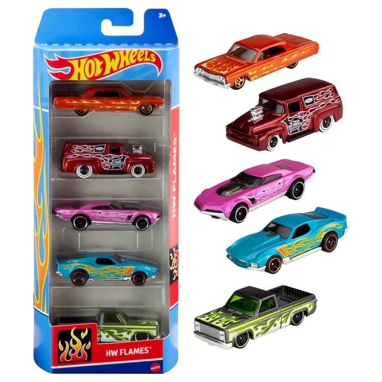 کالکشن ۵ عددی ماکت های فلزی سری HOTWHEELS FLAMES